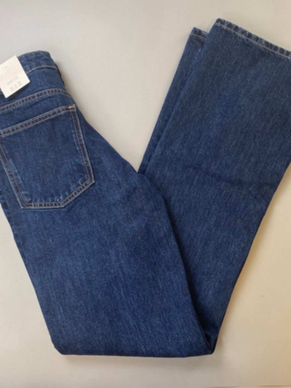 Zara Women's Straight Jeans in Deep Blue Denim
